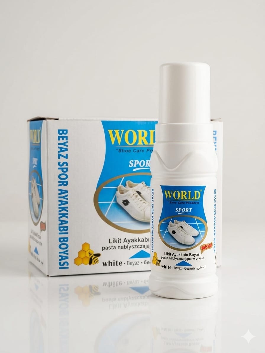 WORLD BEYAZ LİKİT SPOR AYAKKABI BOYASI  PK:12 KL:96